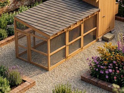 Chicken Coop Plans PDF with Run: 4x6, 6x8 and 8x10